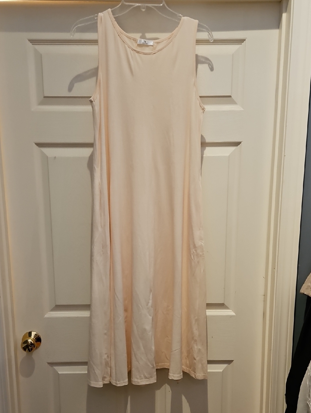 It Sleeveless Cream A-Line Maxi Dress